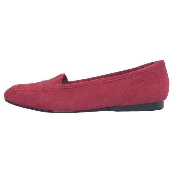 Enzo Angiolini Red Suede Loafers - Size 7.5 - Women - Picture 5 of 14